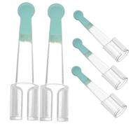 Ipetboom 5piezas Cabeza de Cuchara para Oreja Transparente Tapones de Repuesto Herramienta de Limpieza de Oídos Cuchara para Eliminar Cerumen Uso Doméstico Seguro