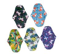 Ipetboom 5piezas Compresas Sanitarias Reutilizables De Impermeables y Lavables Almohadillas Para Ciclo Menstrual Diseño y Absorbente