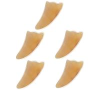 Ipetboom 5piezas Guasha Scraper Herramienta De Masaje Para Cuerpo Cara y Cuello Tablero De Masaje Natural De Cuerno De Oveja Para Uso Casa y Salones