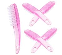 Ipetboom 5piezas Pinceles Limpiadores De Uñas Para Limpiar y Fregar Mango Cómodo y Portátil