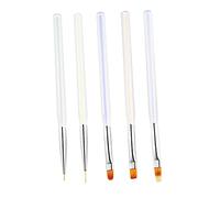 Ipetboom 5piezas Pinceles Para Arte De Uñas Herramientas De Pintura De Manicura Para Decoración De Uñas y Diseños Creativos