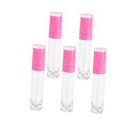 Ipetboom 5piezas Tubos Vacíos De Brillo Labial Rellenables Botellas De Muestra Para Gloss De Labios Para Viajes y Almacenamiento De Cosméticos