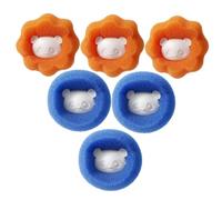Ipetboom 6 Bolas de Limpieza para Lavado Reutilizables de Esponja Pu y Pp Diseño Resistente, Filtro de Pelusa para Lavadora, Paquete de 6 Unidades para Ropa