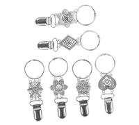 Ipetboom 6 Clips Para Sombreros Sujetar Guantes Y Mitones De Aleación De Zinc Y Plateados