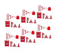 Ipetboom 6 Juegos Miniatura Educativo de Herramientas de Bombero Micro para Juguetes Intelectuales de Extintor y Accesorios de Simulación