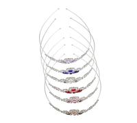 Ipetboom 6 Pcs Diema Diadema De Cristal Diebre De Diario Nupcial Para Princesa Tiara Boda Diadema De Boda Que Reina Tiara Blanca Tiara Tocado De Diadema De Diadema