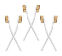 Ipetboom 6 Piezas 6 Cepillos de Cobre Mini para Limpieza de Boquillas de Impresora 3D, Herramienta de Alambre Abrasivo, Juego de Cepillos de Alambre en Ángulo para Eliminar Residuos en