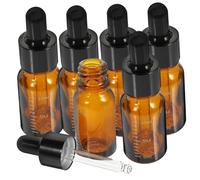 Ipetboom 6 piezas Botellas de Vidrio con Gotero y Escala Frascos Recargables para Aceites Esenciales Perfumes y Esencias de Unidades Portátiles para Viaje y Aromaterapia