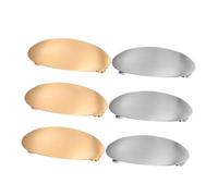Ipetboom 6 piezas Clips de Pelo Ovalados de Metal Francés para Mujer de Dorado y Plateado Accesorios Elegantes para Bodas Fiestas y Uso Diario