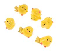 Ipetboom 6 Piezas horquilla pinzas para el cabello en forma de abanico abrazaderas de cabello clips de pato para el cabello clips de cabello clip de pelo explosión el plastico Yellow