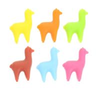 Ipetboom 6 Piezas Marcadores para Copas de Vino de Silicona con Diseño de Alpaca Reutilizables para Identificar Vasos Fiestas Adornos Divertidos para Copas Eventos y Reuniones Sociales