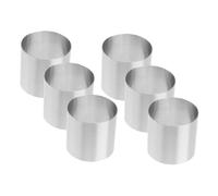 Ipetboom 6 piezas Molde para Bizcochos Redondo de Acero Inoxidable Molde para Horno y Galletas Anillos Tartas Reutilizables para Cocina y Repostería