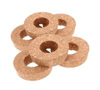 Ipetboom 6 Piezas Tapones de Corcho para Jarrón Hidropónico con Agujero Central Tapas de Madera Natural para Propagación de Plantas para Terrarios y Maceteros de Vidrio Pequeños