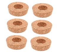 Ipetboom 6 Piezas Tapones de Corcho para Jarrón Hidropónico Tapas de Madera con Orificio para Terrarios y Propagación de Plantas Diseño Transparente y Duradero Decoración Natural para Hogar