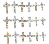 Ipetboom 60pcs Charms De Cruz Para Uñas 3d Decoración De Uñas Acrílicas Joyería De Aleación Para Diseño De