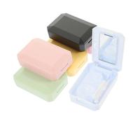 Ipetboom 6juegos Caja De Lentes De Contacto para Halloween Soporte Elegante Estuche De Viaje con Organizador