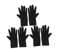 Ipetboom 6pares Guantes De Etiqueta De Joyería De Guantes Elásticos y Transpirables Para Inspección y Uso Diario Negro