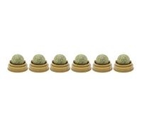 Ipetboom 6piezas Bola Lamiendo para Gatos Snack Sólido Nutritivo Catnip Promotor De Digestión para Superficies Lisas Juguete Seguro para Salud De Tu Mascota