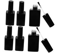 Ipetboom 6piezas Botellitas Pequeñas De Vidrio Para Esmalte Uñas Con Pincel De Botellas Rellenable Para Gel Uñas Envase Portátil y Hermético Para Viajes y Uso Profesional