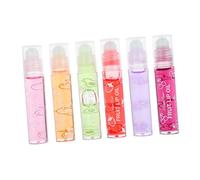 Ipetboom 6piezas Brillo Labial Hidratante De Frutas Bálsamos Labiales Portátiles Para Lips Secos y Agrietados