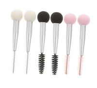 Ipetboom 6piezas Brochas De Maquillaje De Doble Cabeza Aplicadores De Esponja Para Rostro y Ojos Para Base Rubor