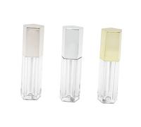 Ipetboom 6piezas Tubos Vacíos Para Brillo Labial Diy Contenedores De Lip Gloss Pentagonales Plata y Rosa Dorado Prácticos y Compactos Para Mujeres Para Cosméticos y