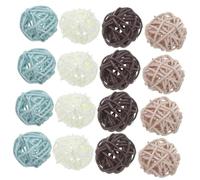 Ipetboom 72 Piezas Bolas de Ratan Coloridas para Decoración de Jarrones de Rellenos para Centros de Mesa Artesanales y Reutilizables para Fiestas y Hogar