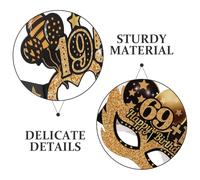 Ipetboom 8 Gafas de Fiesta para Cumpleaños de 70 Años Accesorio de Papel Formas de Corazón y Estrella Set de 8 Unidades Gafas Novedosas para Fotos y Celebraciones de Aniversario