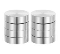 Ipetboom 8 Piezas Adaptadores de Disco Redondo de Aleación de Aluminio 30 X 3 Cm 8 Piezas para Mesa Auxiliar y Mesa de Vidrio Parachoques Metálicos Resistentes para Muebles