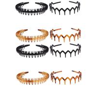 Ipetboom 8 Piezas diadema antideslizante vintage banda de pelo de plástico tocados de de Moda sucursal Accesorios para el cabello sombrerería hombres y mujeres bufanda