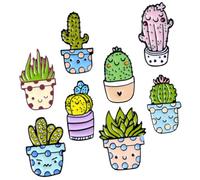 Ipetboom 8 Piezas Emblema De Cactus Lindos Broche De Cactus Creativo Para Mochilas Delicado Para Prendedores Divertidos De Solapa De Plantas Maceta Para Vestir De Fiesta