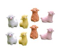 Ipetboom 8 Piezas Miniaturas de Alpacas de Resina Figuras Decorativas para Micro Paisajes Adornos Animales de Escritorio y Jardín Diseño Creativo y Divertido