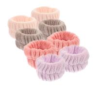 Ipetboom 8 Piezas Pulsera de Peluche Lavado Facial Pulseras de Franela Flexibles para Spa Color