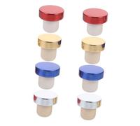 Ipetboom 8 piezas Tapón para Botella de Vino Sellado Hermético Reutilizable Diseño Elegante Aluminio y Polímero Resistente y Decorativo para Botellas de Vino