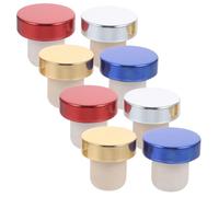 Ipetboom 8 piezas Tapones para Botellas de Vino Sellado Superior con Aluminio y Polímero Tapón Decorativo para Botellas de Vino y Aceite Reutilizables y Duraderos