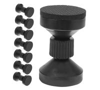 Ipetboom 8 piezas Topes Antivibraciones Ajustables para Cabecero y Muebles Estabilizadores Anti-sacudidas Soporte Seguro y Reducción de Ruido para Cama y Armarios Medio Negro