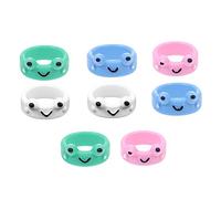 Ipetboom 8Piezas Anillos de Dedo de Plástico Mujer de Decoraciones Simples y Elegantes Joyería Apilable un Romántico