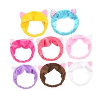 Ipetboom 8piezas Diadema Para Lavarse y Maquillaje Diseño De Orejas De Gato Para Mujer y Niña Colores Sandía