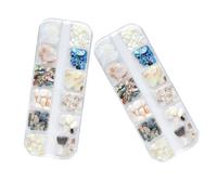Ipetboom Accesorios Para Decoración De Uñas 2 Piezas Escamas De Concha Natural Gruesas Brillo Alto Mujeres Manicura Artesanal Elegante