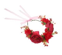 Ipetboom Accesorios Para El Cabello Tiaras Sombreros Diadema De Novia Diademas Para Mujeres Delirio Diadema Para El Cuidado De La Piel Despedida De Soltera Women Boda Margarita Tela Rojo