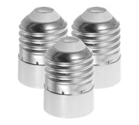 Ipetboom Adaptador de Casquillo E27 a E14 Set de 3 Unidades Convertidor de Portalámparas Anillo de Cobre Interior Resistente a Altas Temperaturas para Uso Hogar Oficina y Local