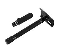 Ipetboom Afeitadora Manual Auto Recortadora Facial Clíper Doble De Afeitar Equipo Pararse Reutilizable Bálsamo Cabello De Viaje Gel Black El Mango Es De Aleación De Aluminio.