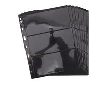 Ipetboom Álbum de Sellos Hojas Sueltas Negras de Doble Cara 8 Piezas 28 X 21,5 Cm para Almacenamiento y Organización de Colección Postal, Soporte para Páginas de Carpeta de Sellos