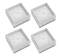 Ipetboom Almohadillas Antideslizantes para Lavadora y Frigorífico Cojines Amortiguadores Cuadrados para Muebles Protector de Suelo Resistente y Silencioso Juego de 4 Unidades para Hogar