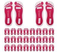 Ipetboom Almohadillas Autobronceadoras para Pies Adhesivas Desechables 25 Pares Protectores de Suelas para Bronceado en Aerosol Color Rosa Fucsia para Salón de Belleza Spa y Uso Móvil