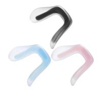 Ipetboom Almohadillas para Gafas de Silicona, Repuesto Nasal Cómodo para Monturas Planas y Gafas de Sol, 3 Piezas, Antideslizante