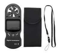 Ipetboom Anemómetro Digital de Mano Portátil Mini Función de Termómetro E Higrómetro para Medición del Viento en Exteriores sin Batería