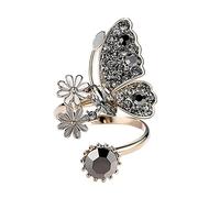 Ipetboom Anillo Abierto De Dedo Femenino Ajustable, Diseño Moderno De Motivo De Insecto En Color Café Dorado, Joyería Ligera Para Mujer, Obsequio Original Para Aniversario, Talla Ajustable