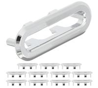 Ipetboom Anillo de Desbordamiento para Lavabo Rectangular 12 Piezas Accesorio de Baño Antióxido para Fregadero y Tocador Tapa para Orificio de Rebose de Cerámica Suministros para Cocina