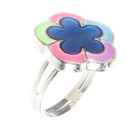 Ipetboom Anillo De Humor Que Cambia De Color Anillo De Flores Para Mujeres Joyería De Humor Para Obsequio De Cumpleaños